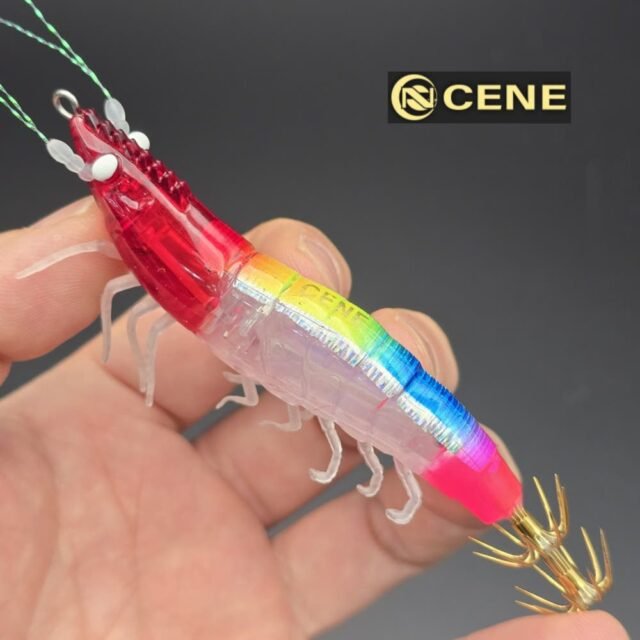 카포스 세네 조타 쉬림프 새우 에기 181 레인보우, 10cm(4인치)
