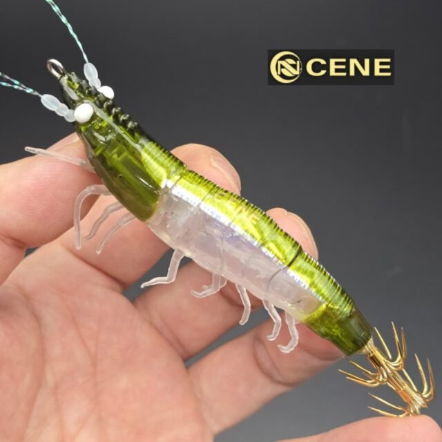 카포스 세네 조타 쉬림프 새우 에기 180 그린, 10cm(4인치)