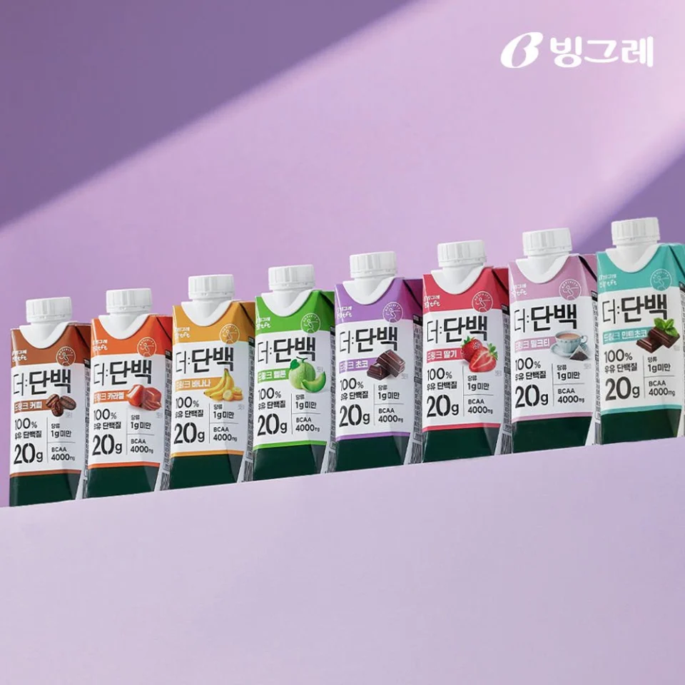 빙그레 더단백 250ml 6종 혼합 18개+초코 3팩 단백질 음료
